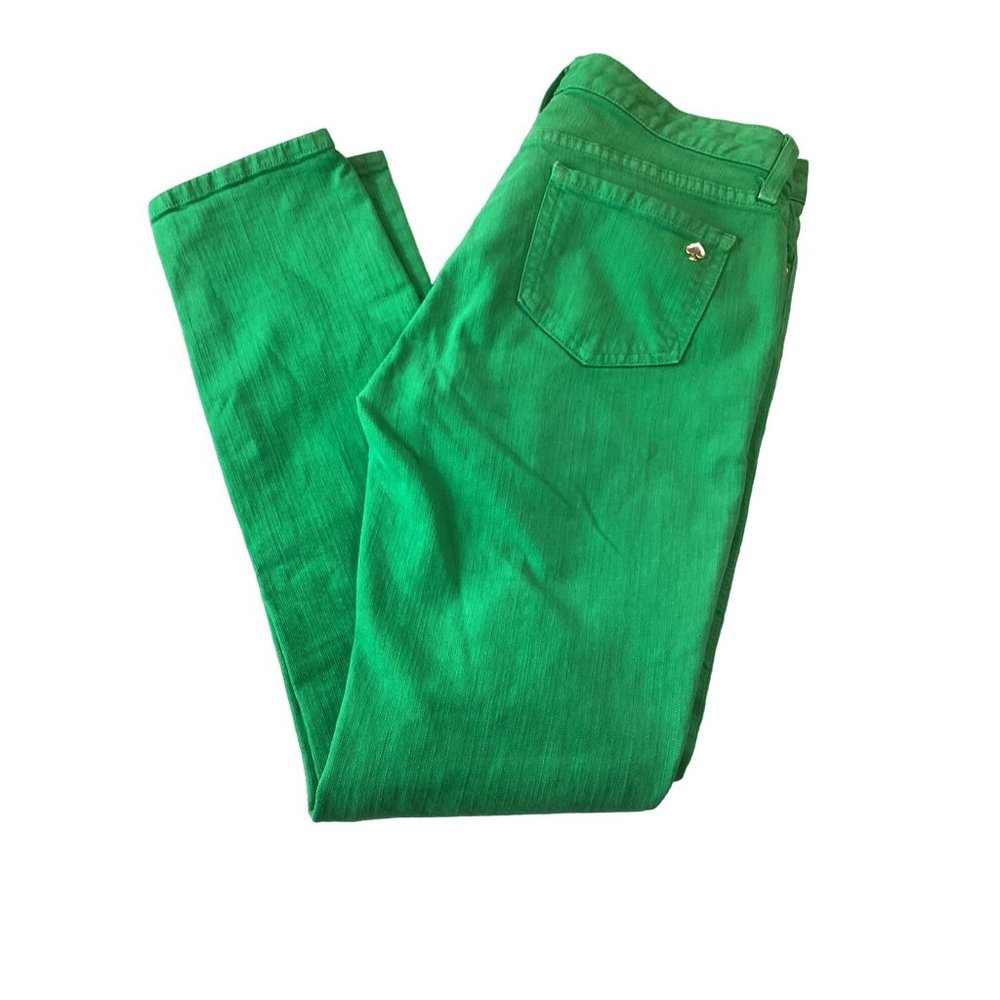 Kate Spade Broome Street Christmas Jeans  29 Green   Cotton stretch *EUC